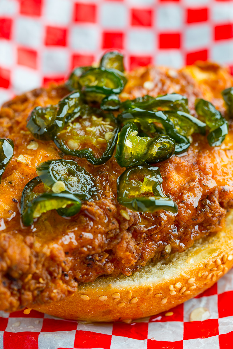 Jalapeno Honey Drenched Crispy Fried Chicken Sandwich Jalapeno Honey Drenched Crispy Fried Chicken Sandwich
