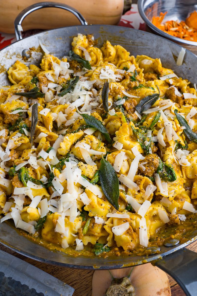 Roasted Butternut Squash and Sausage Tortellini Roasted Butternut Squash and Sausage Tortellini