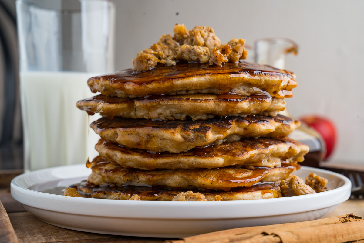Sausage Apple Pancakes with Apple Cider Syrup Sausage Apple Pancakes with Apple Cider Syrup