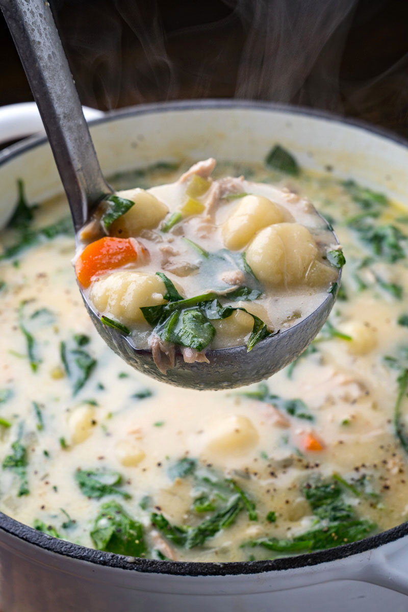Creamy Chicken and Gnocchi Soup (Olive Garden Copycat)
