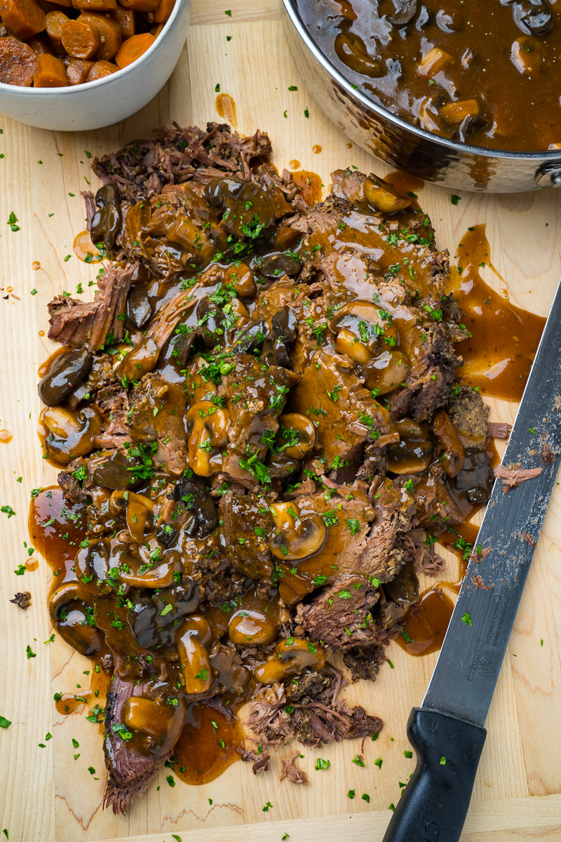 Slow Cooker Mushroom Pot Roast