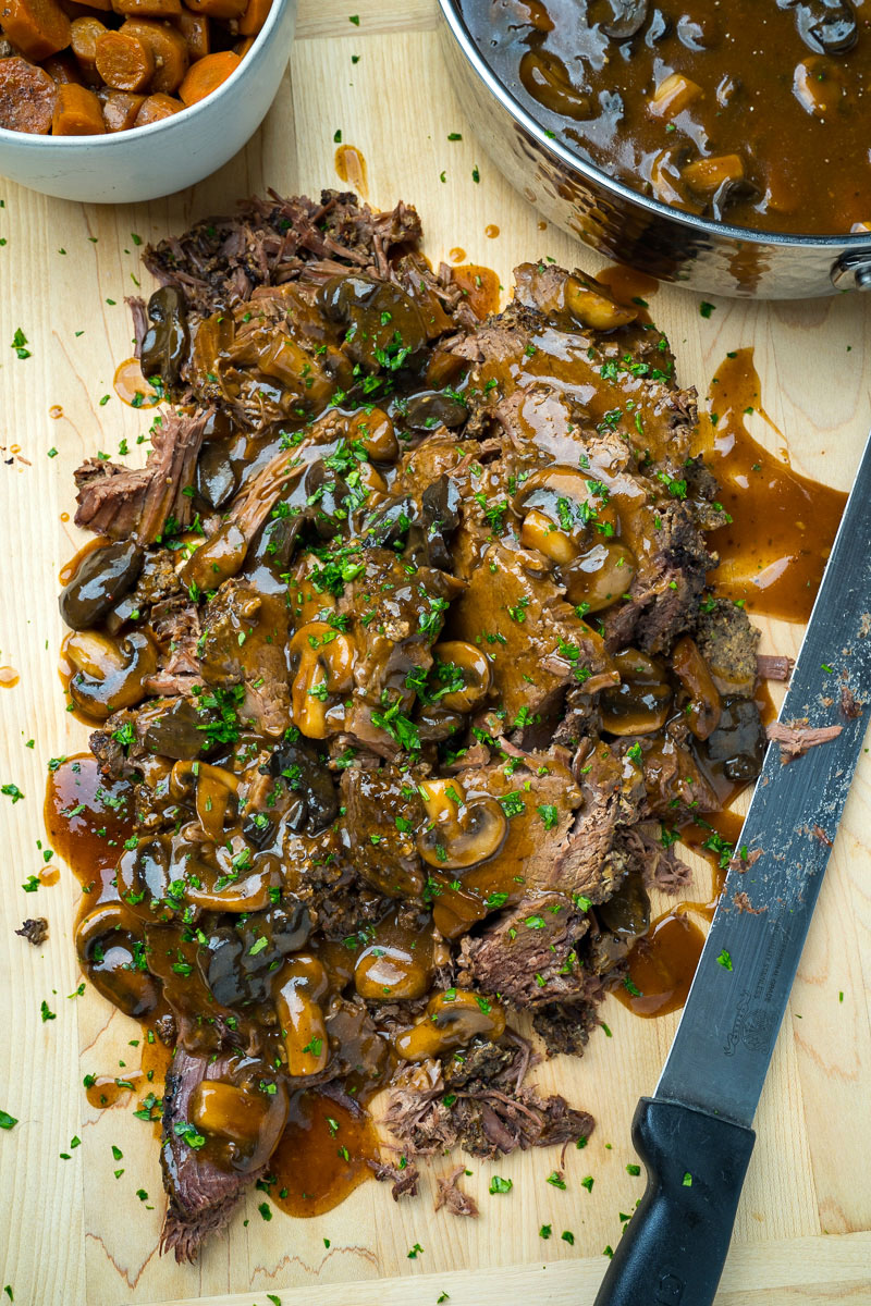 Slow Cooker Mushroom Pot Roast