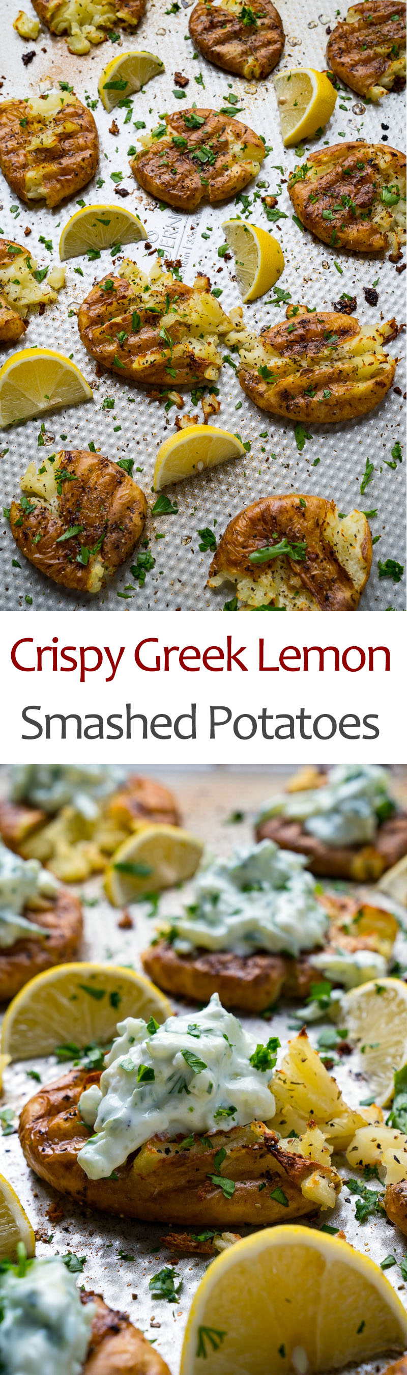 Crispy Greek Lemon Smashed Potatoes Crispy Greek Lemon Smashed Potatoes