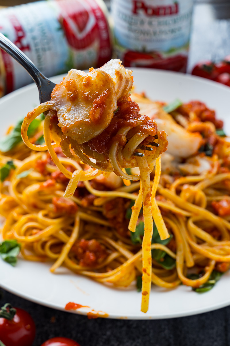 Cod Poached in Arrabbiata Sauce Cod Poached in Arrabbiata Sauce