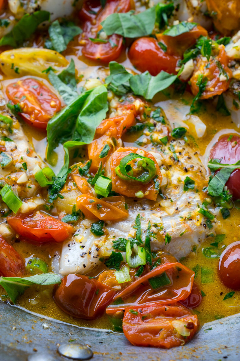 Cod in a Tomato Lemon Butter Sauce Cod in a Tomato Lemon Butter Sauce