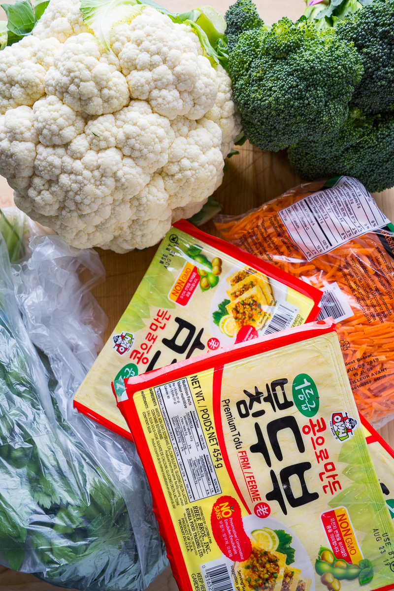 Crispy Baked Firecracker Tofu on Coconut Cauliflower Rice Crispy Baked Firecracker Tofu on Coconut Cauliflower Rice