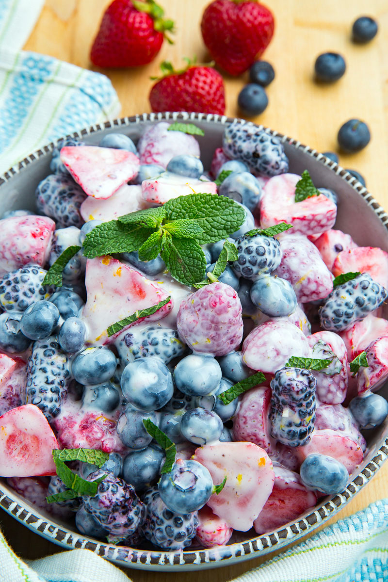 Berry Salad with Honey and Lemon Yogurt Dressing Berry Salad with Honey and Lemon Yogurt Dressing