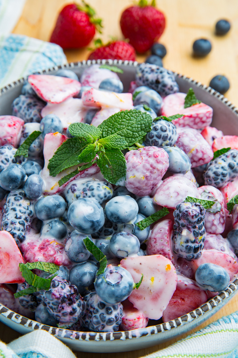 Berry Salad with Honey and Lemon Yogurt Dressing Berry Salad with Honey and Lemon Yogurt Dressing