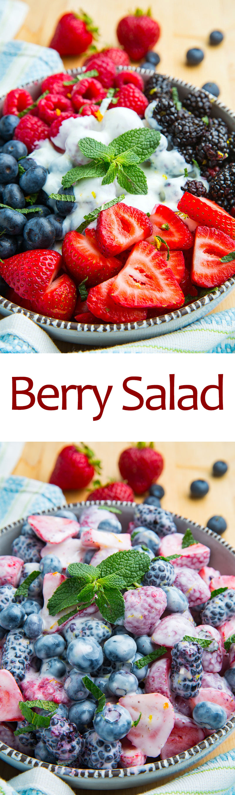 Berry Salad with Honey and Lemon Yogurt Dressing Berry Salad with Honey and Lemon Yogurt Dressing
