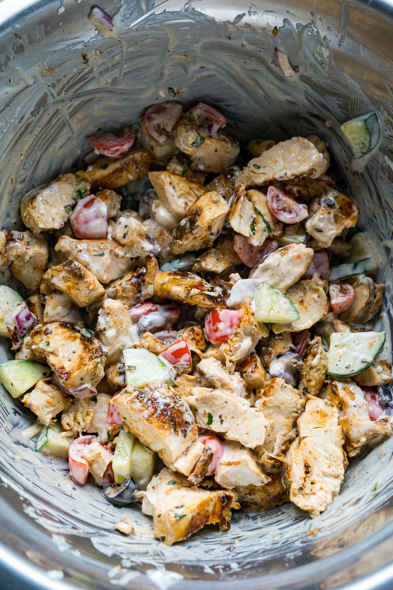 Greek Style Grilled Chicken Salad Sandwich Greek Style Grilled Chicken Salad Sandwich