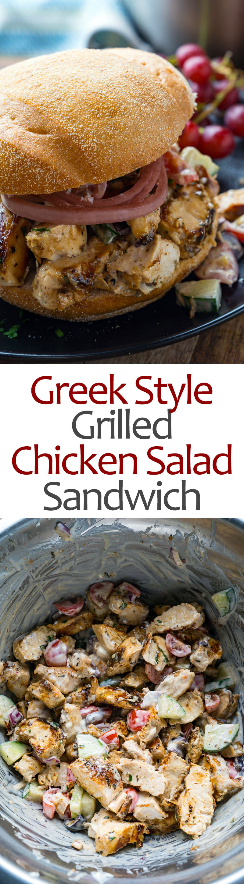 Greek Style Grilled Chicken Salad Sandwich Greek Style Grilled Chicken Salad Sandwich
