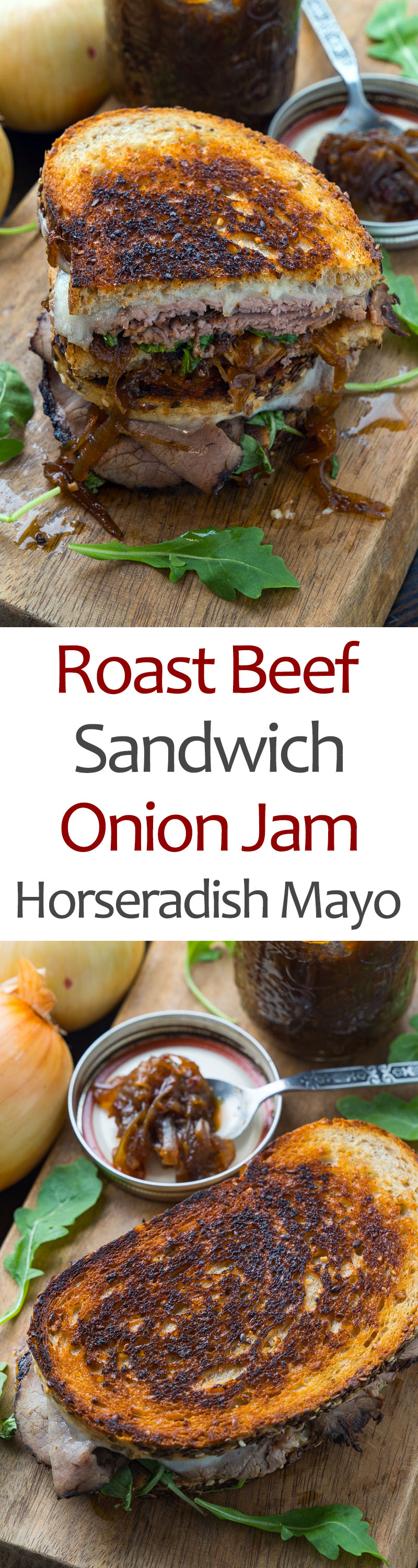 Roast Beef Sandwich with Maple Chipotle Onion Jam and Horseradish Mayo Roast Beef Sandwich with Maple Chipotle Onion Jam and Horseradish Mayo