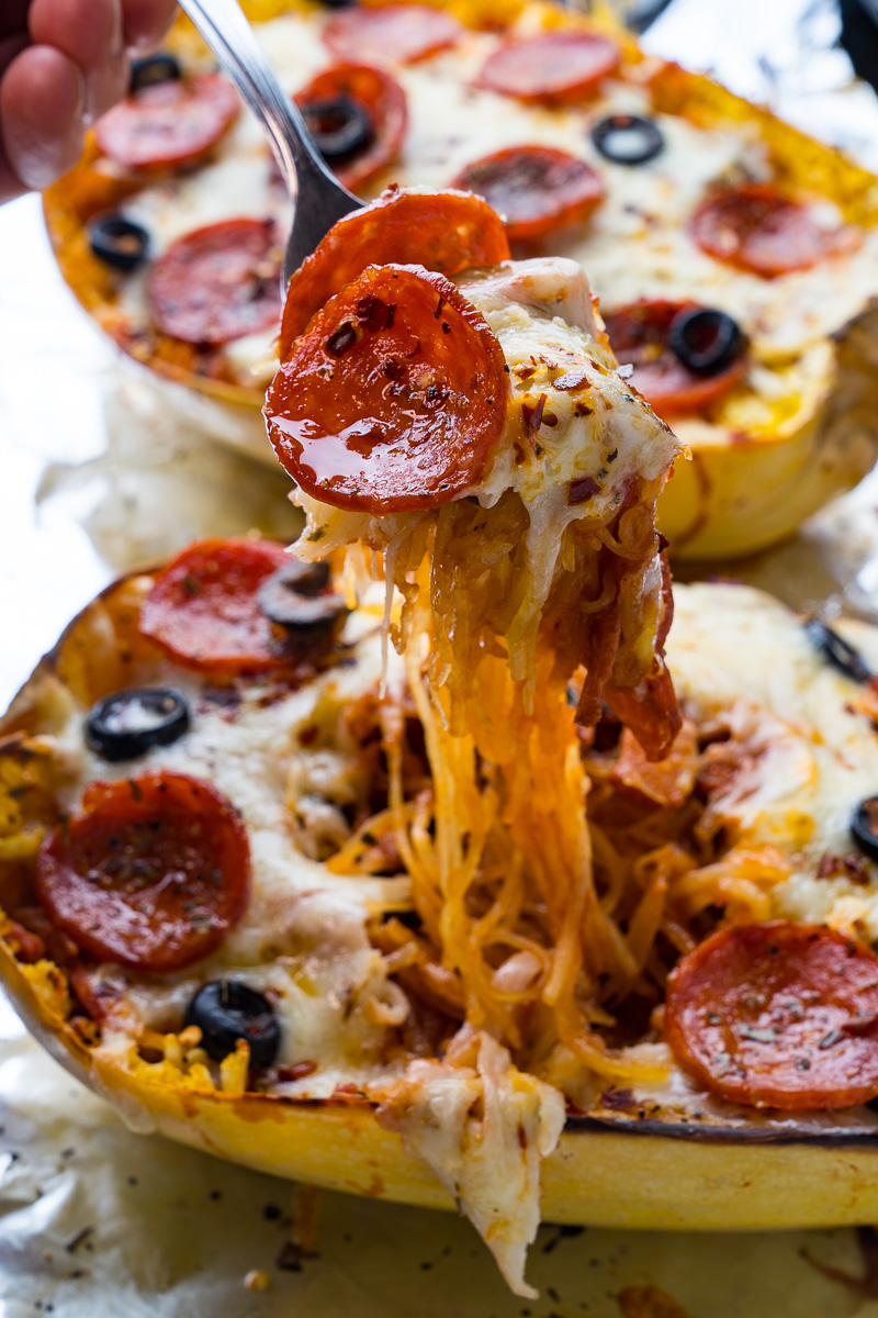 Pepperoni Pizza Spaghetti Squash Pepperoni Pizza Spaghetti Squash