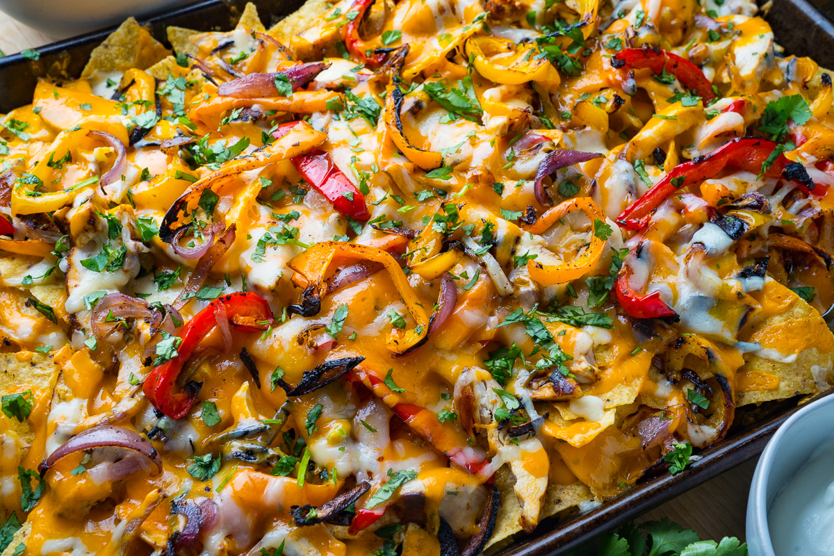 Sheet Pan Chicken Fajita Nachos Sheet Pan Chicken Fajita Nachos