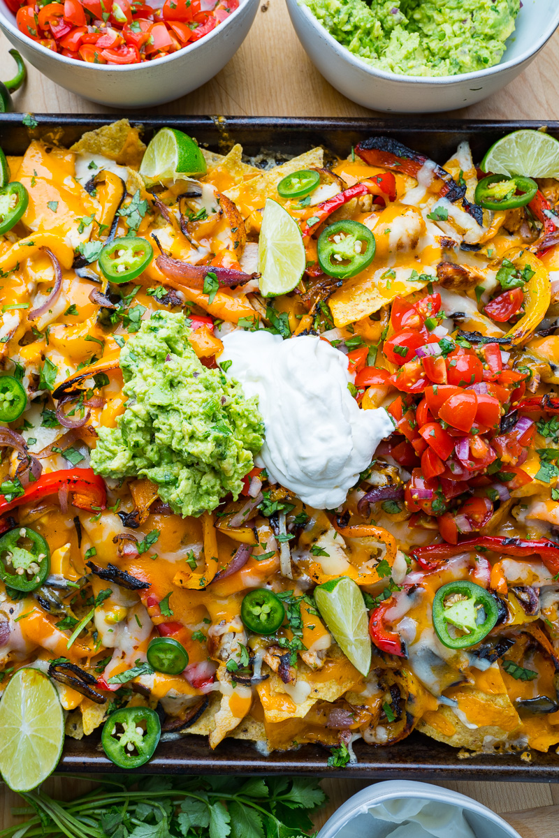 Sheet Pan Chicken Fajita Nachos Sheet Pan Chicken Fajita Nachos