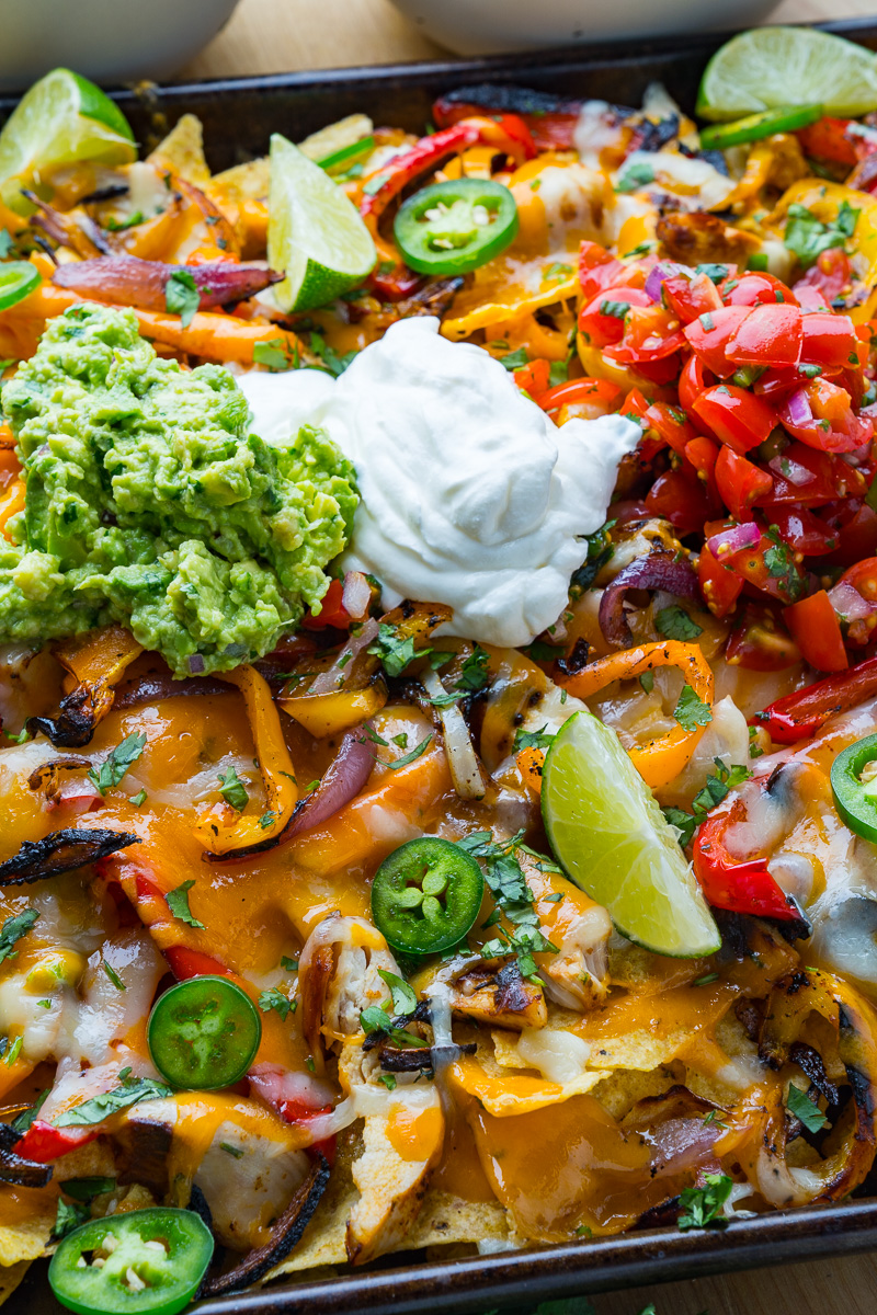 Sheet Pan Chicken Fajita Nachos Sheet Pan Chicken Fajita Nachos