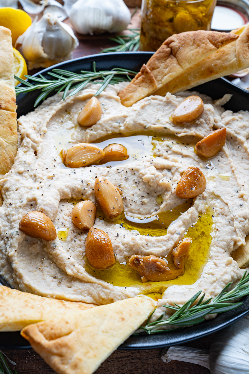Roasted Garlic and Parmesan White Bean Dip Roasted Garlic and Parmesan White Bean Dip