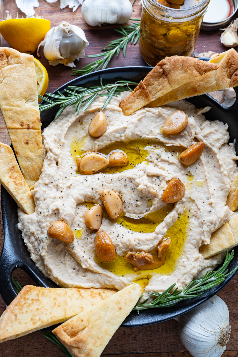 Roasted Garlic and Parmesan White Bean Dip Roasted Garlic and Parmesan White Bean Dip