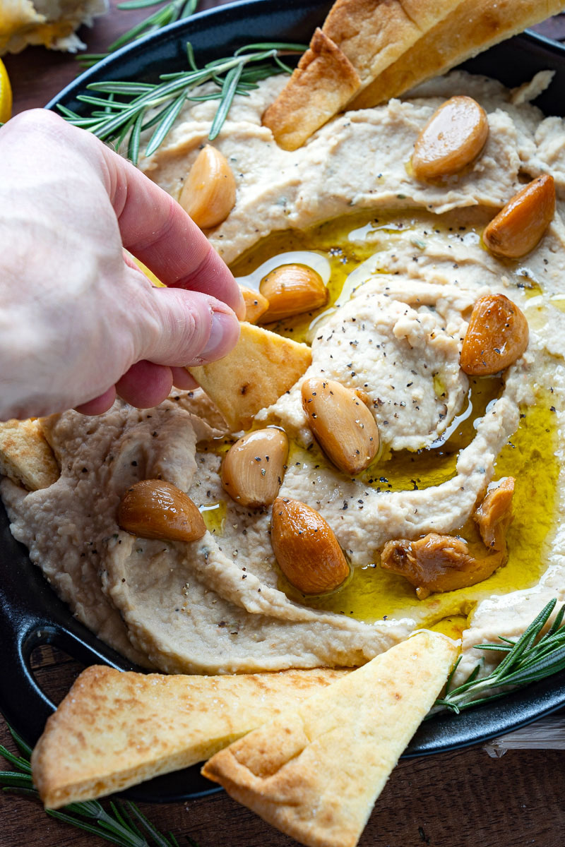 Roasted Garlic and Parmesan White Bean Dip Roasted Garlic and Parmesan White Bean Dip