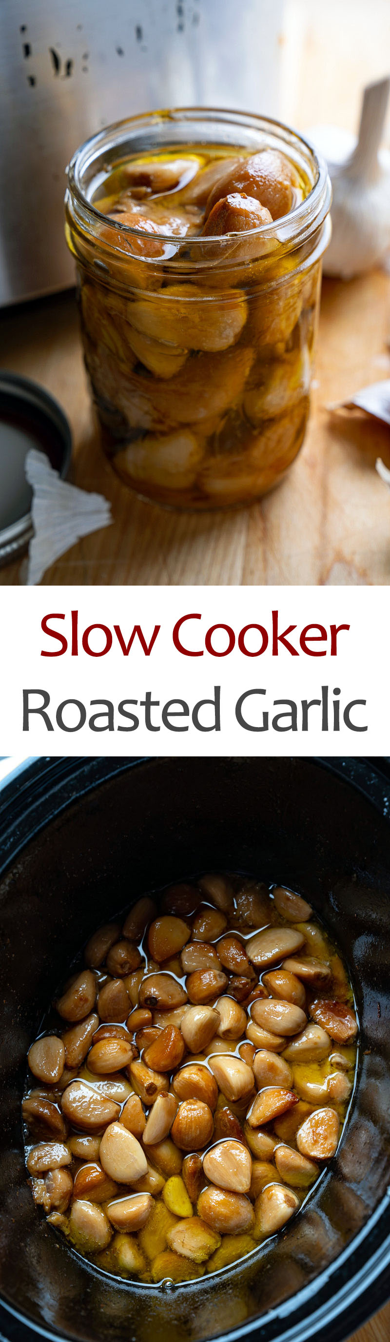 Slow Cooker Roasted Garlic Slow Cooker Roasted Garlic