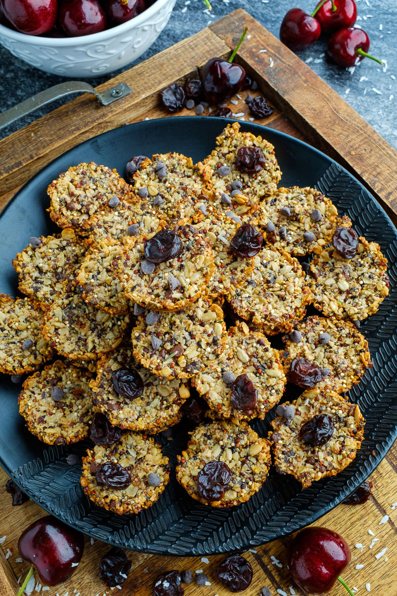 Dark Chocolate and Cherry Aussie Bites Dark Chocolate and Cherry Aussie Bites