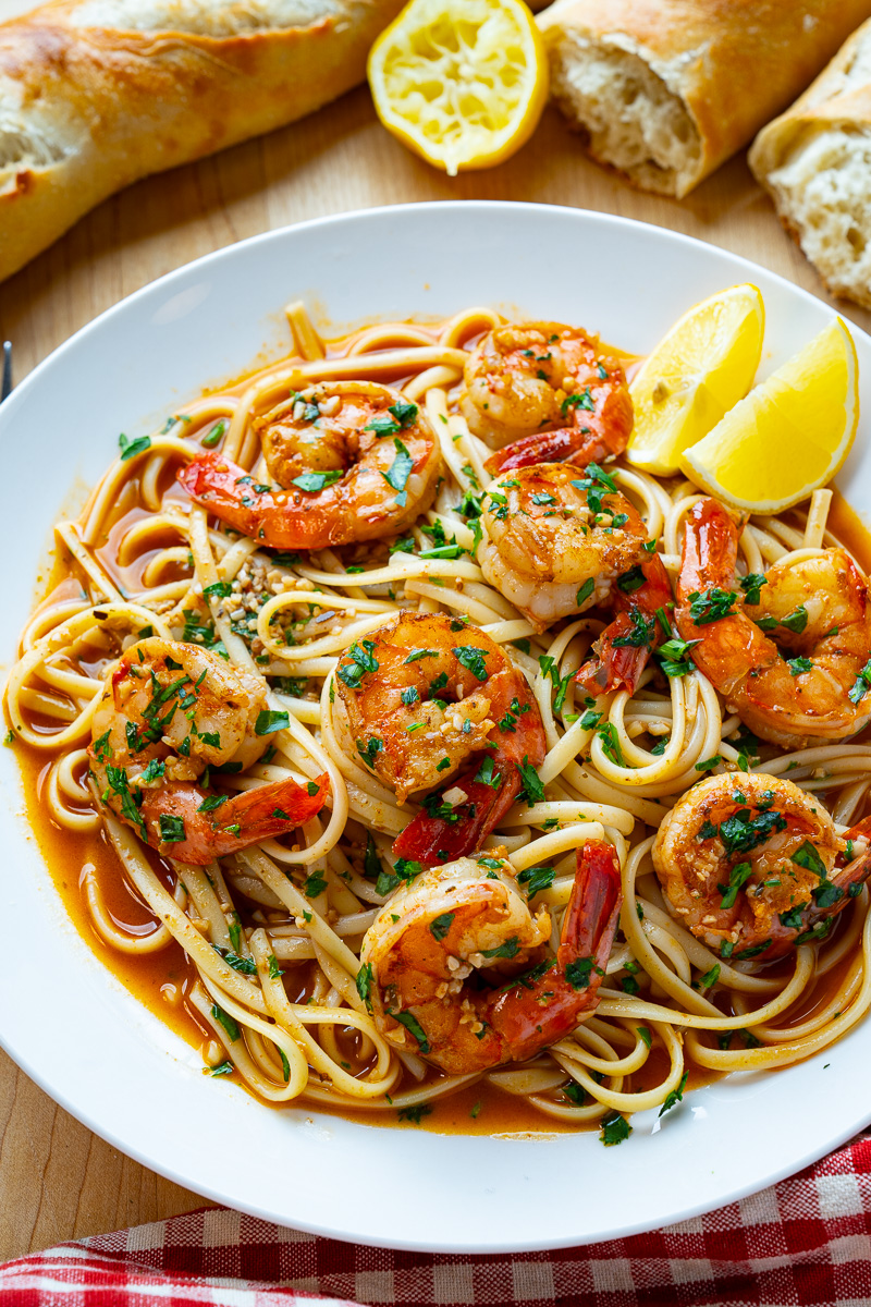 Cajun BBQ Shrimp Scampi Linguine Cajun BBQ Shrimp Scampi Linguine