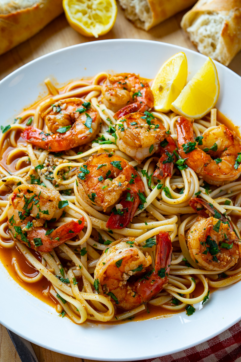 Cajun BBQ Shrimp Scampi Linguine Cajun BBQ Shrimp Scampi Linguine