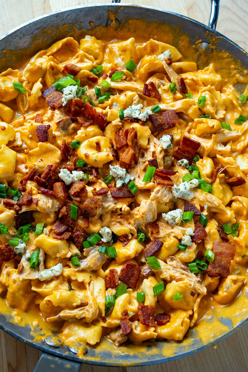 One Pan 20 Minute Buffalo Chicken Tortellini