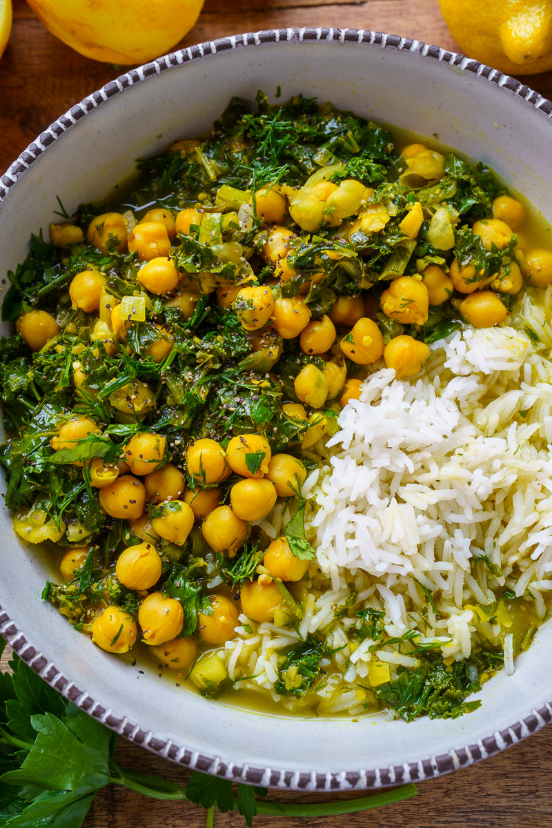 Chickpea, Spinach and Herb Stew Chickpea, Spinach and Herb Stew