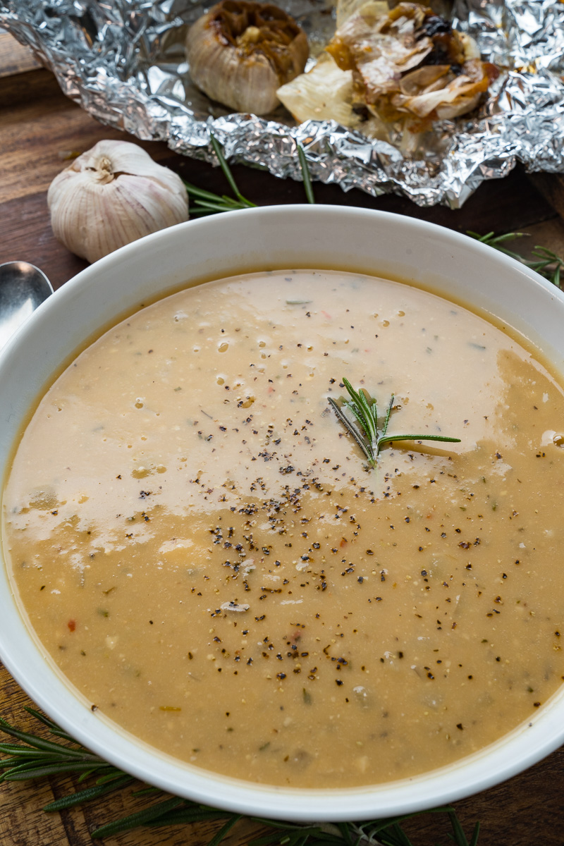 Rosemary and Roasted Garlic White Bean Soup Rosemary and Roasted Garlic White Bean Soup