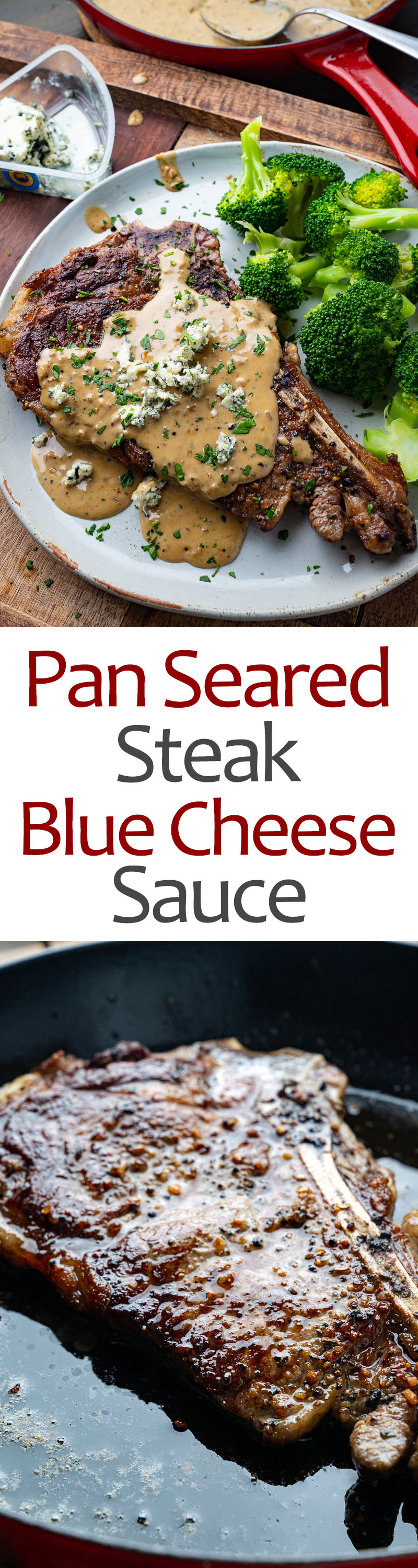 Pan Seared Steak in Blue Cheese Sauce Pan Seared Steak in Blue Cheese Sauce