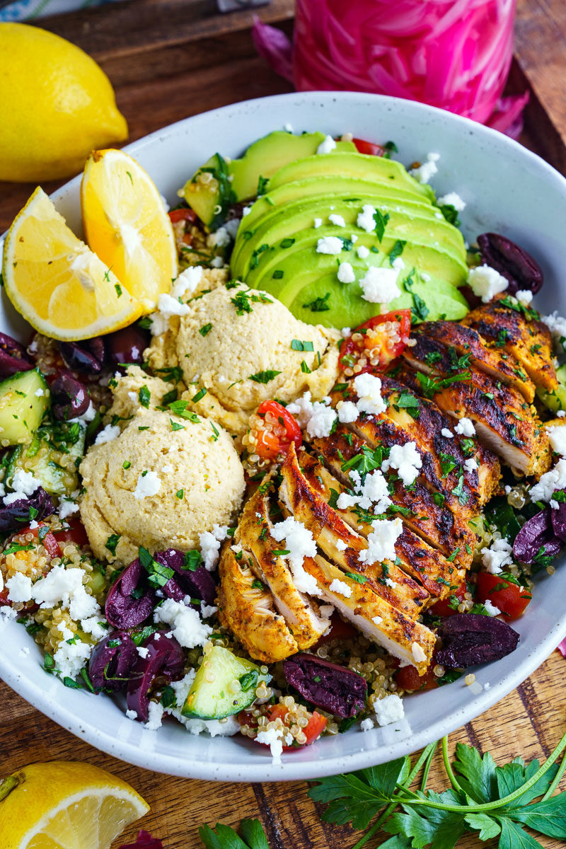 Chicken Shawarma Quinoa Tabbouleh Bowls