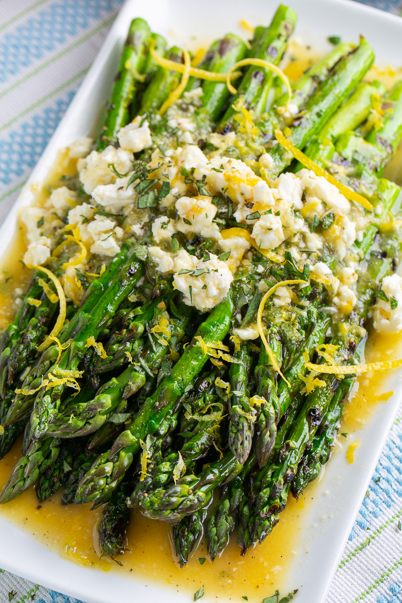 Lemon and Feta Grilled Asparagus Lemon and Feta Grilled Asparagus