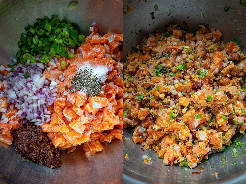 Chipotle Salmon Burgers with Guacamole Chipotle Salmon Burgers with Guacamole