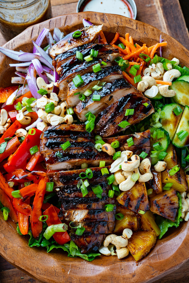 Grilled Chicken Teriyaki and Pineapple Salad
