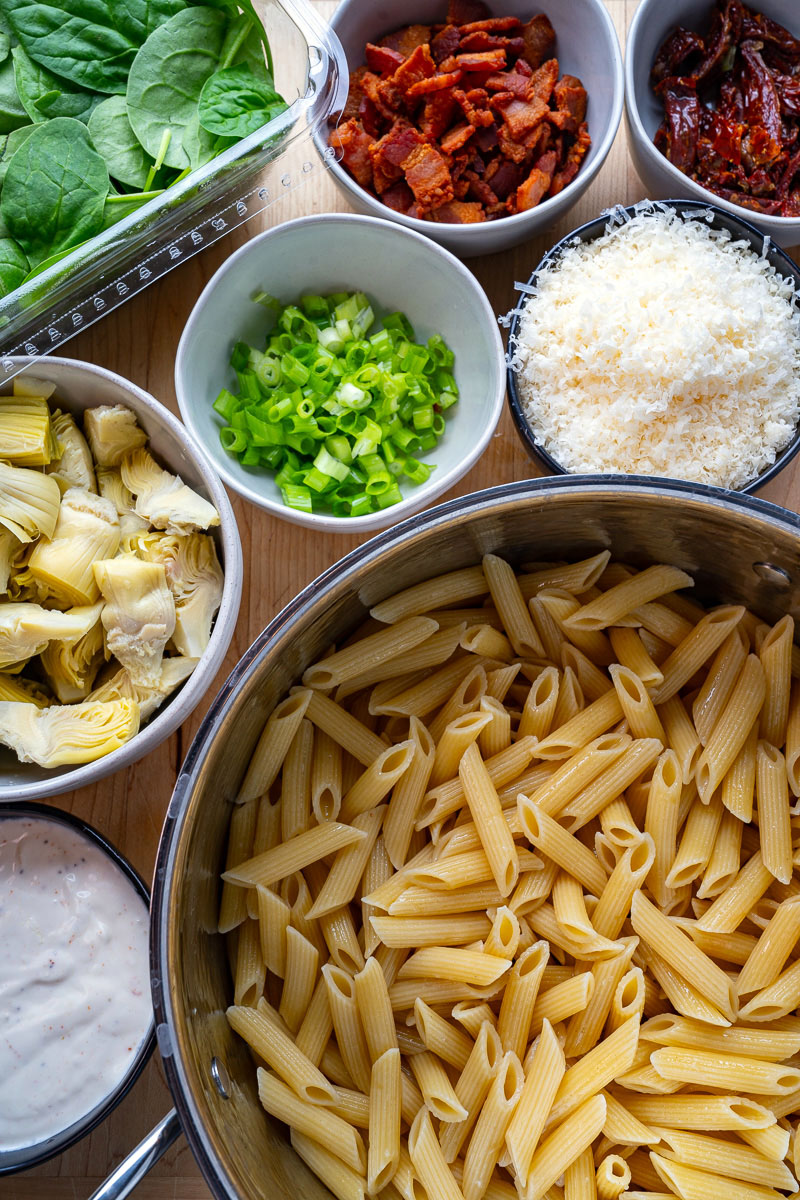 Spinach and Artichoke Pasta Salad Spinach and Artichoke Pasta Salad