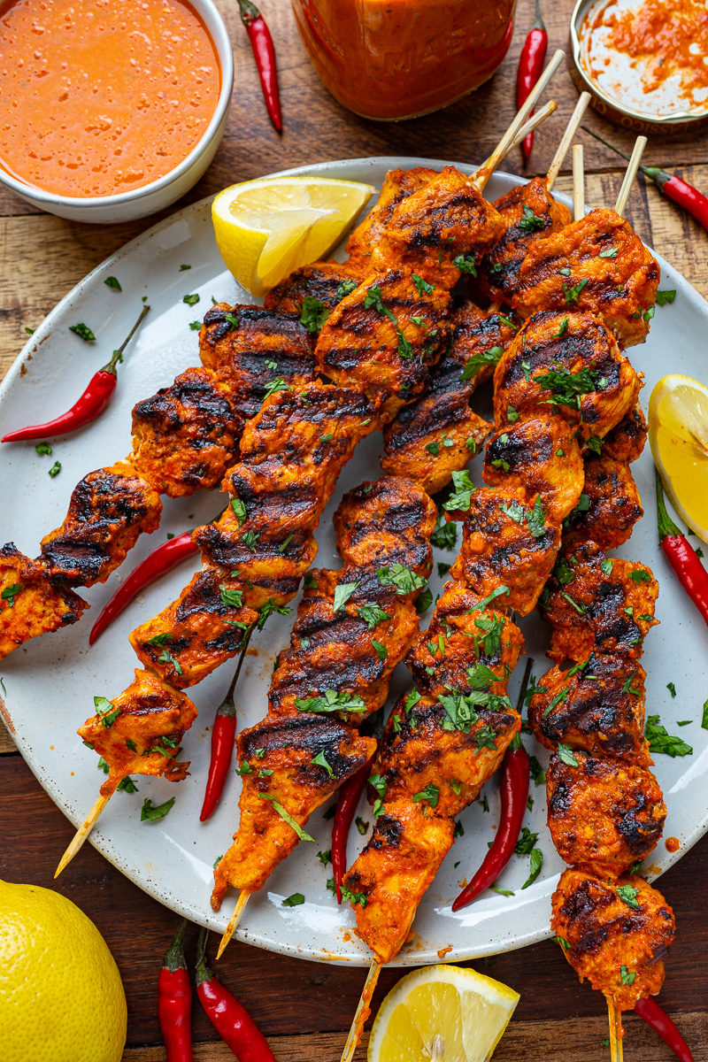 Peri Peri Grilled Chicken Skewers