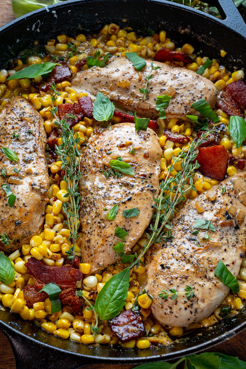 Creamed Corn Skillet Chicken