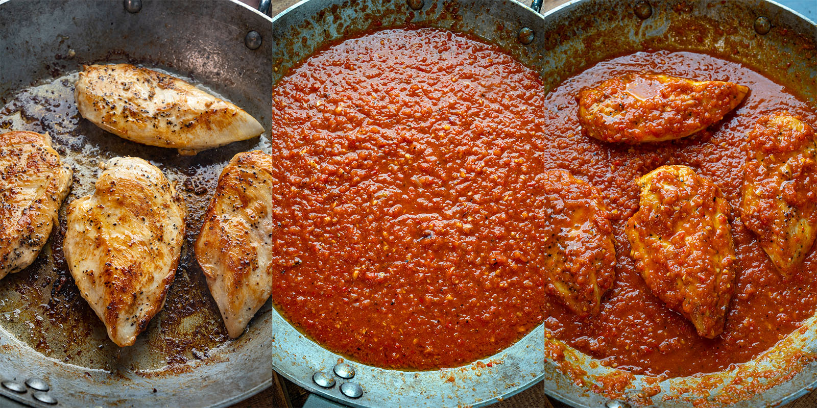 Skillet Chicken in Roasted Red Pepper Sauce Skillet Chicken in Roasted Red Pepper Sauce