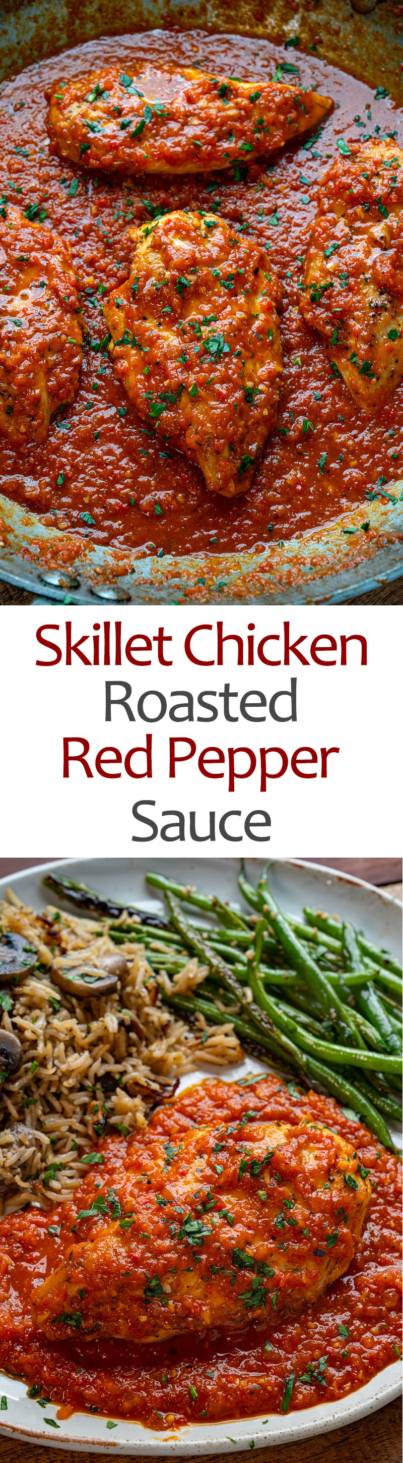 Skillet Chicken in Roasted Red Pepper Sauce Skillet Chicken in Roasted Red Pepper Sauce
