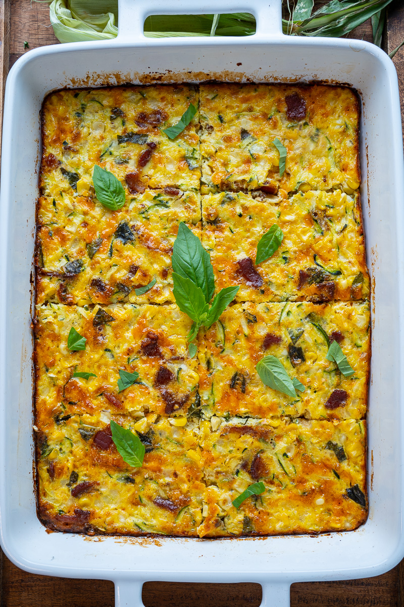 Zucchini and Corn Egg Casserole Zucchini and Corn Egg Casserole