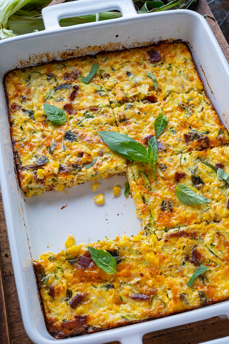 Zucchini and Corn Egg Casserole Zucchini and Corn Egg Casserole