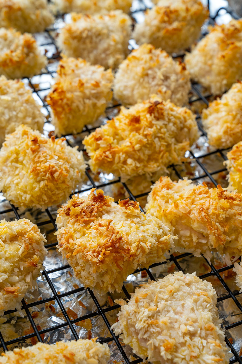 Crispy Baked Coconut Chicken Bites Crispy Baked Coconut Chicken Bites