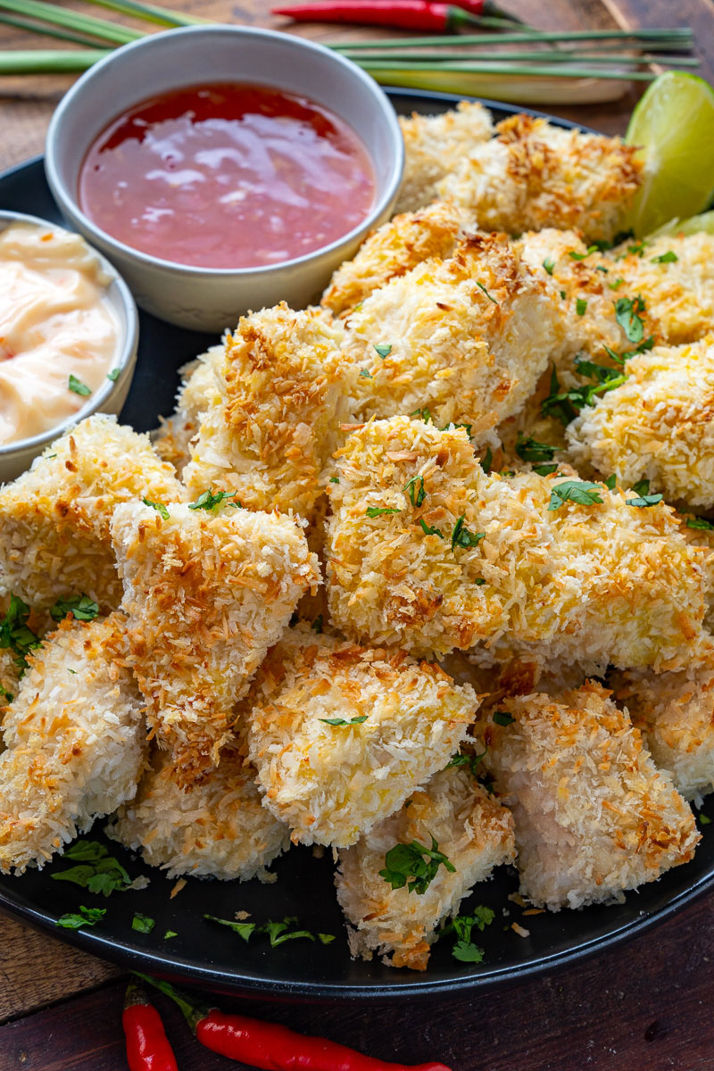 Crispy Baked Coconut Chicken Bites Crispy Baked Coconut Chicken Bites