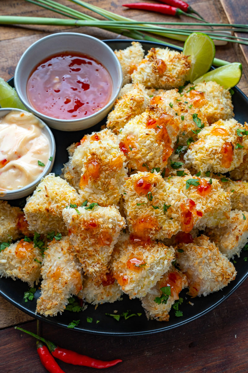 Crispy Baked Coconut Chicken Bites Crispy Baked Coconut Chicken Bites