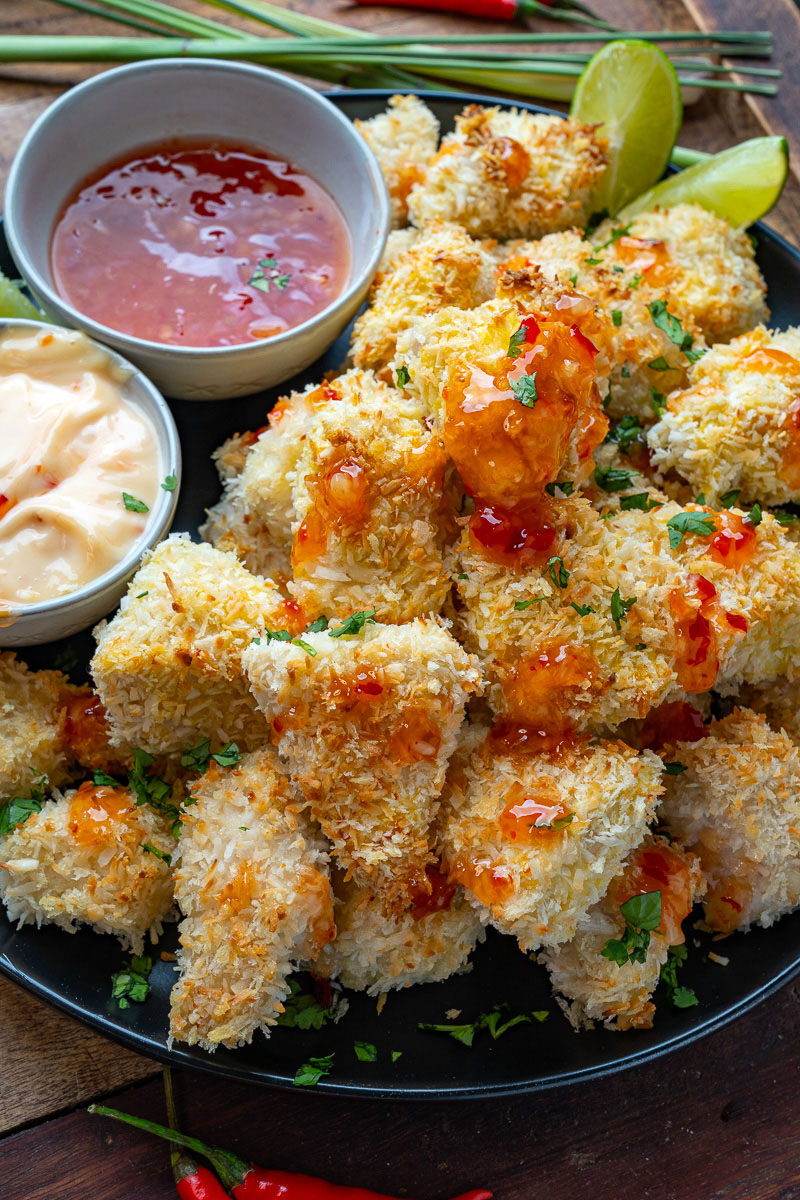 Crispy Baked Coconut Chicken Bites