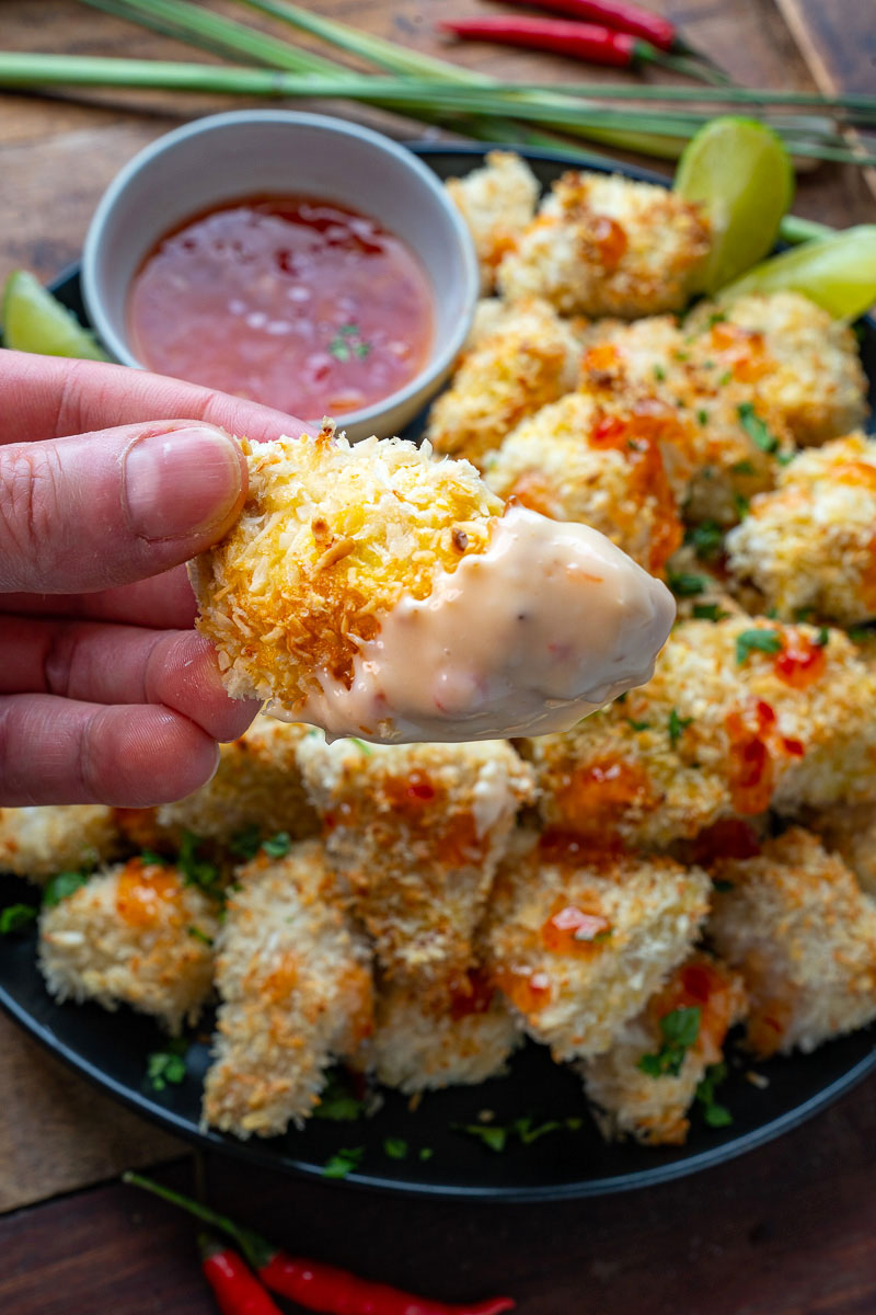Crispy Baked Coconut Chicken Bites Crispy Baked Coconut Chicken Bites