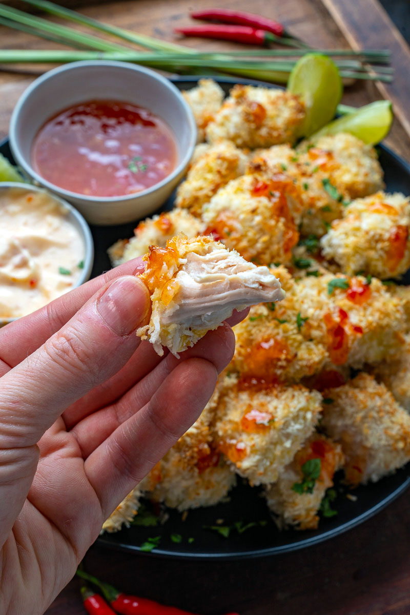 Crispy Baked Coconut Chicken Bites Crispy Baked Coconut Chicken Bites