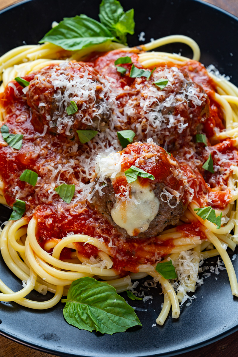 Giant Mozzarella Stuffed Meatballs Giant Mozzarella Stuffed Meatballs