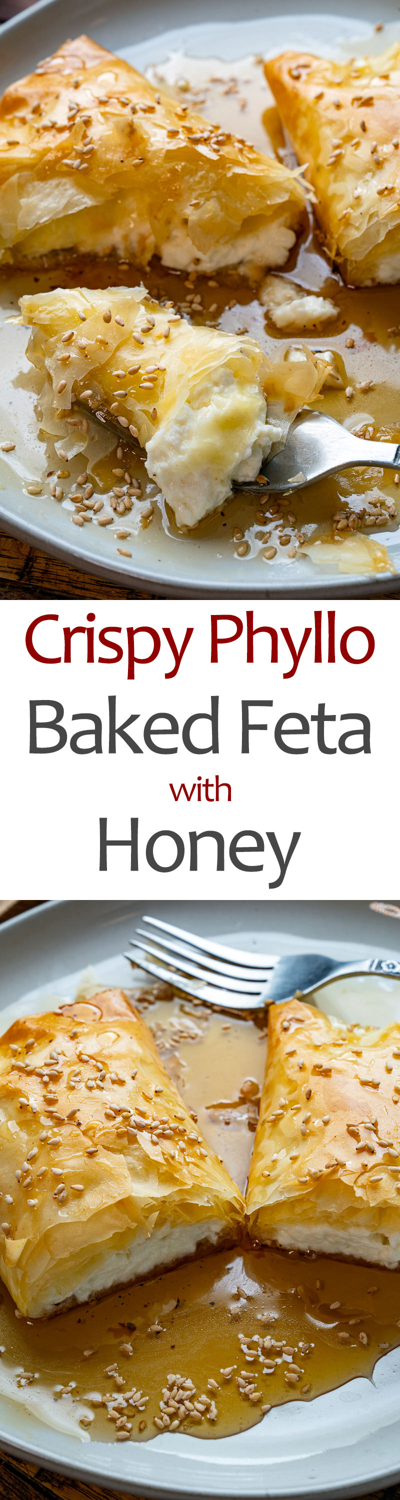 Crispy Phyllo Wrapped Baked Feta with Honey Crispy Phyllo Wrapped Baked Feta with Honey